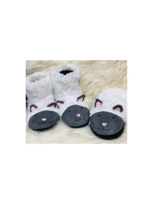 PANTUFA TIPO BOTA  DE OVELHINHA  COM PELINHO DENTRO