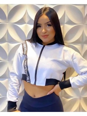 MOLETOM CROPPED FAIXA DA SAL E PIMENTA COM ZIPER