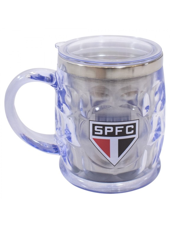 CANECA DE ACRÍLICO 500 ML COM TAMPA SÃO PAULO