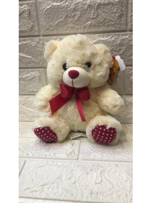 PELÚCIA URSO LACINHO ROSA 25CM FE6966