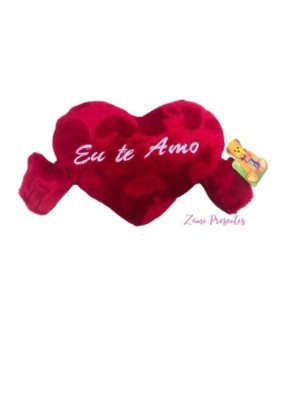 ALMOFADA CORAÇÃO FRASES MÉDIO 22CM COM BRAÇOS FE6848