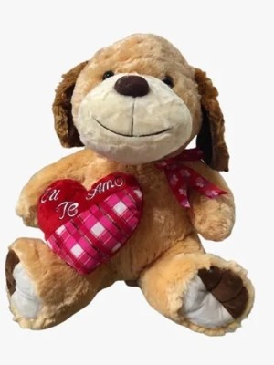 PELÚCIA CACHORRO CORAÇÃO 50CM FE6589