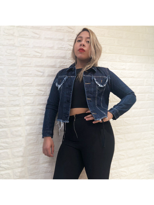 JAQUETA JEANS MARYLAND DESTROYER ESCURA