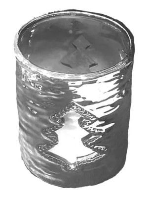 ENFEITE CERÂMICA CASTIÇAL ÁRVORES NATAL