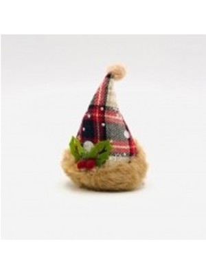 KIT 4 GORROS DE ENFEITE NATAL 12CM PAPAI NOEL