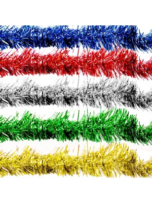 KIT 6 FESTÃO 2M METALIZADO TIRAS FINAS VARIAS CORES