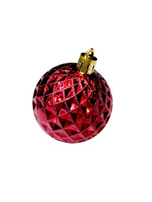 KIT 12 BOLAS MÉDIAS DECORADAS LUXO NATAL