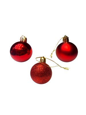 KIT 24 BOLAS NATAL MÉDIAS DECORADAS EM CILINDRO