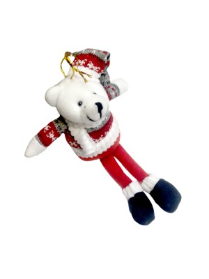 BONECO NATAL PENDENTE TRICÔ ROUPINHA