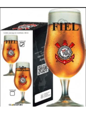 TAÇA DE CERVEJA CORINTHIANS UM B.LOUCO VIDRO 380ML