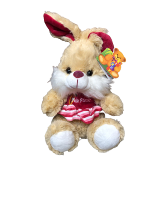 PELÚCIA COELHO DA PÁSCOA COM VESTIDINHO FIZZY.