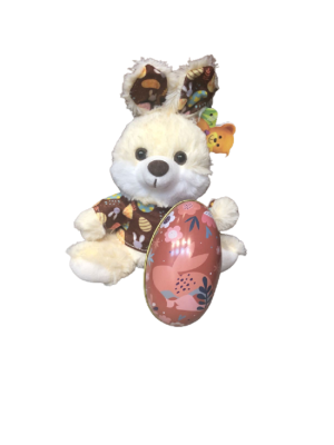 PELÚCIA COELHO + PORTA DOCES OVO PÁSCOA.